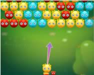 Cute monster bubble shooter Buborék HTML5 játék
