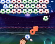 Soccer bubble shooter Buborék ingyen játék